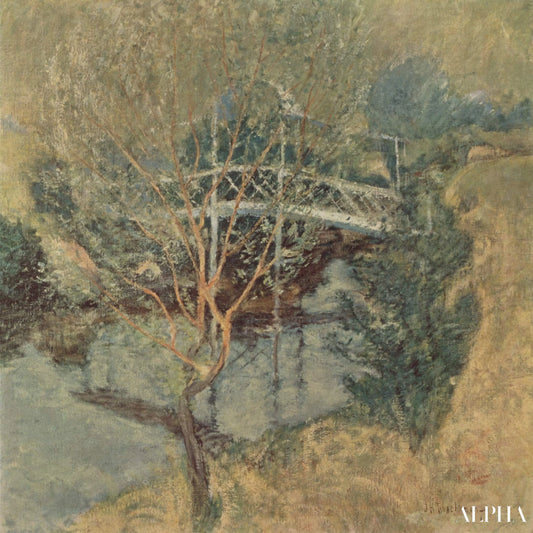 Le pont blanc - John Henry Twachtman - Reproductions de tableaux et peintures haut de gamme