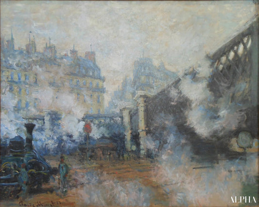 Le Pont de l'Europe, gare Saint-Lazare - Claude Monet - Reproductions de tableaux et peintures haut de gamme