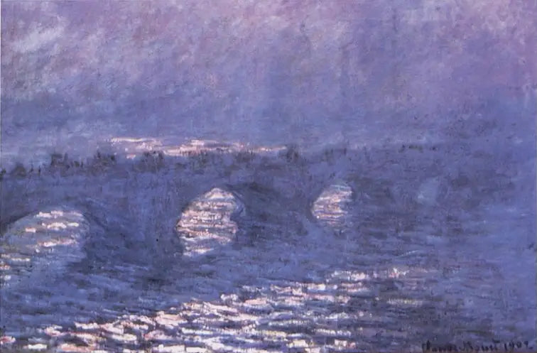 Le pont de Waterloo, effet de soleil dans la brume - Claude Monet