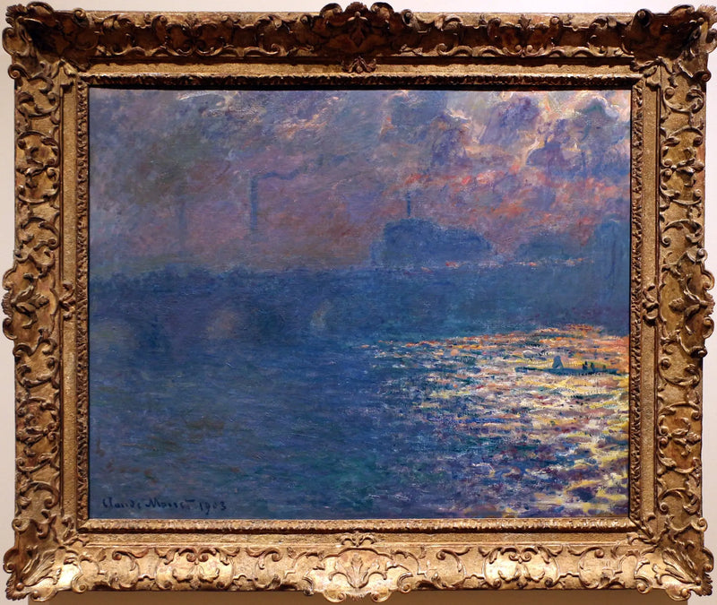 Le pont de Waterloo, l'effet de la lumière du soleil - Claude Monet