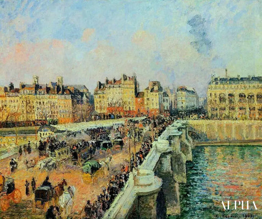 le pont neuf après-midi - Camille Pissarro - Reproductions de tableaux et peintures haut de gamme