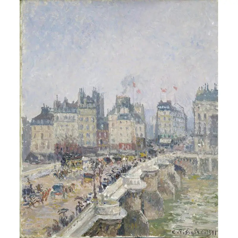 Le Pont-Neuf, temps mouillé - Camille Pissarro