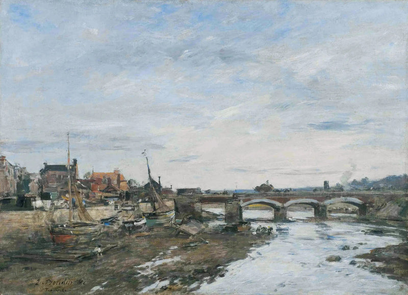 Le Pont sur la Touques à Trouville - Eugène Boudin
