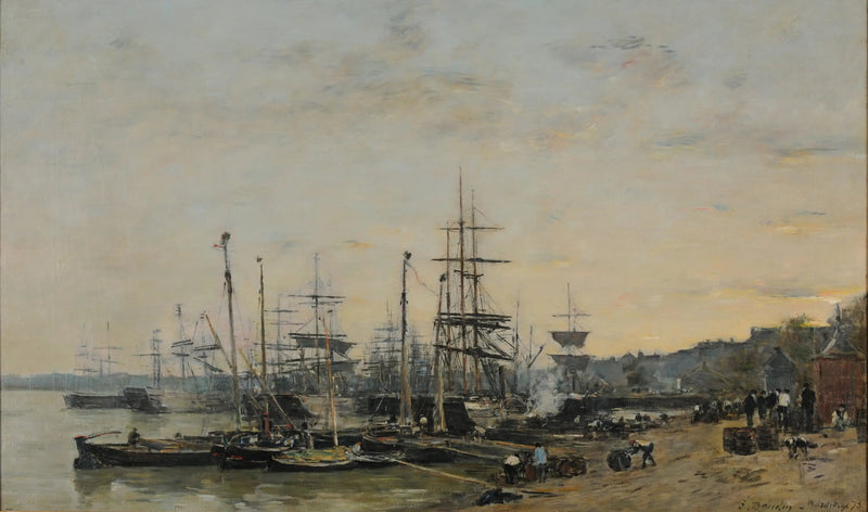 Le port de Bordeaux, vu du quai des Chartrons - Eugène Boudin