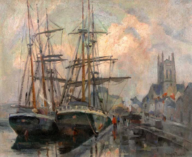 Le port de Fécamp - Robert Antoine Pinchon