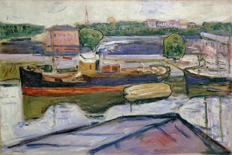 Le Port de Lübeck - Edvard Munch