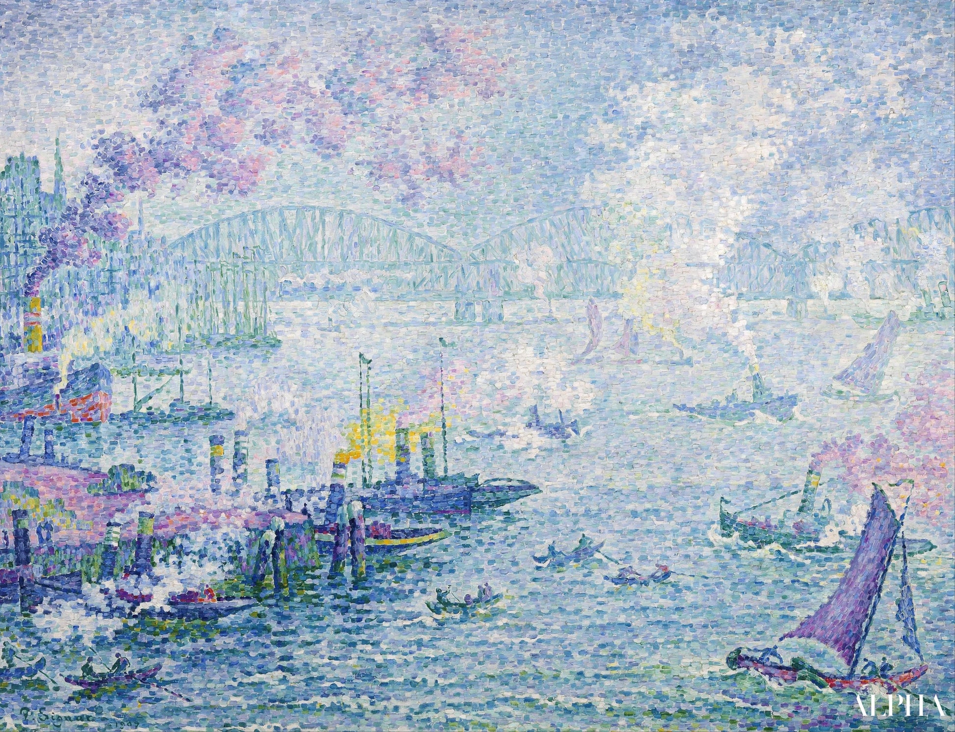 Le port de Rotterdam - Paul Signac - Reproductions de tableaux et peintures haut de gamme