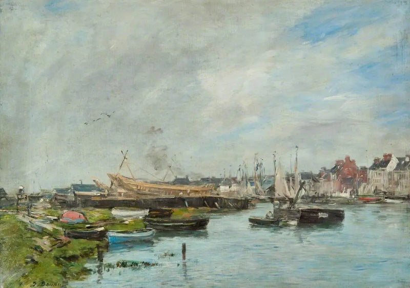 Le Port de Trouville, Chantier Naval - Eugène Boudin
