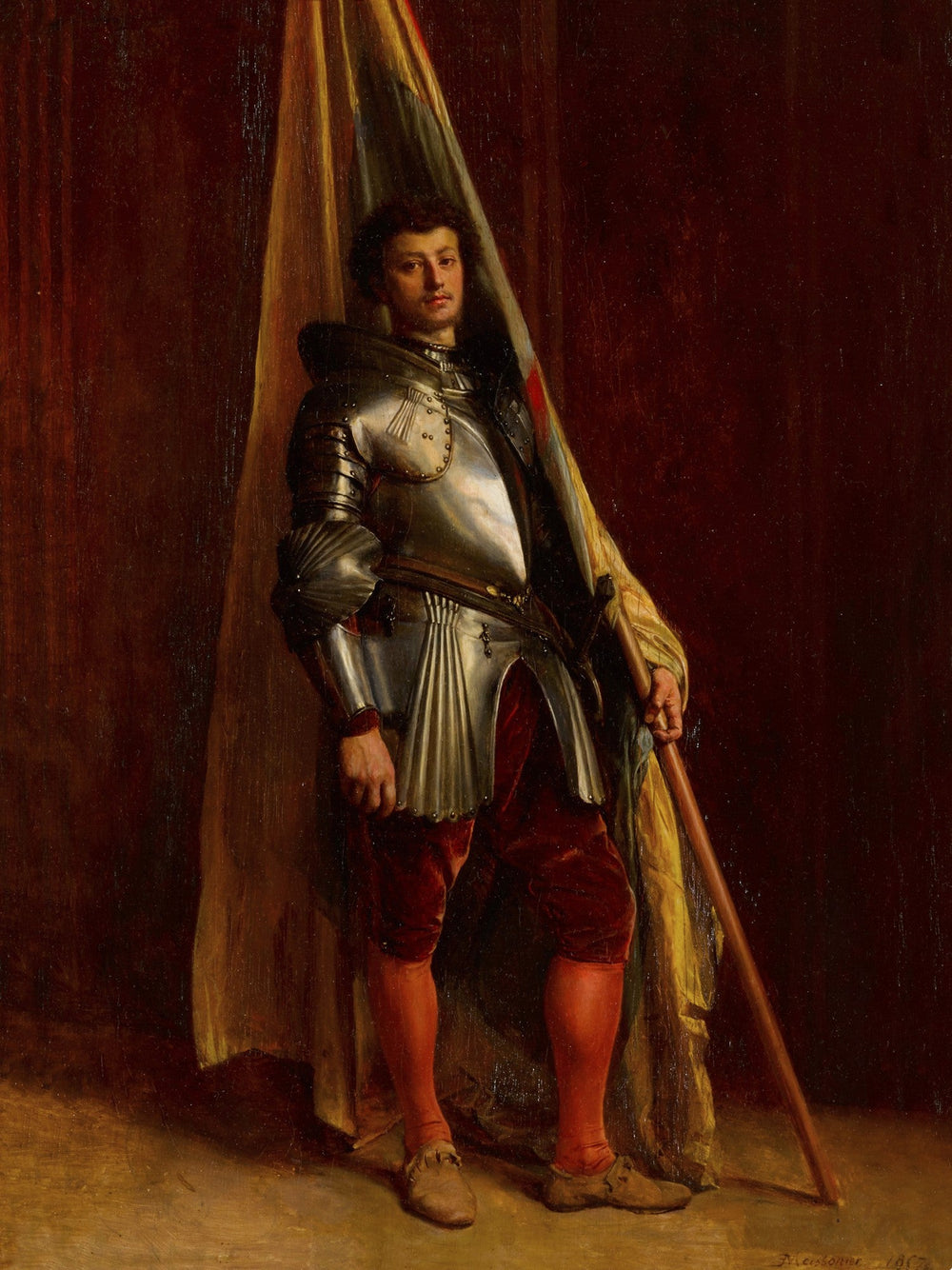Le Porte-Étendard - Ernest Meissonier image 1 reproduction réalisée par Alpha Reproduction