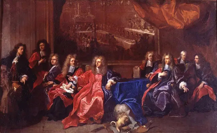 Le prévôt et les échevins de la ville de Paris délibérant d'une fête en l'honneur du dîner de Louis XIV à l'hôtel de ville après sa guérison en 1689 - Hyacinthe Rigaud