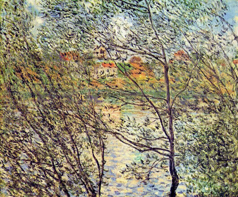Le printemps à travers les branches - Claude Monet