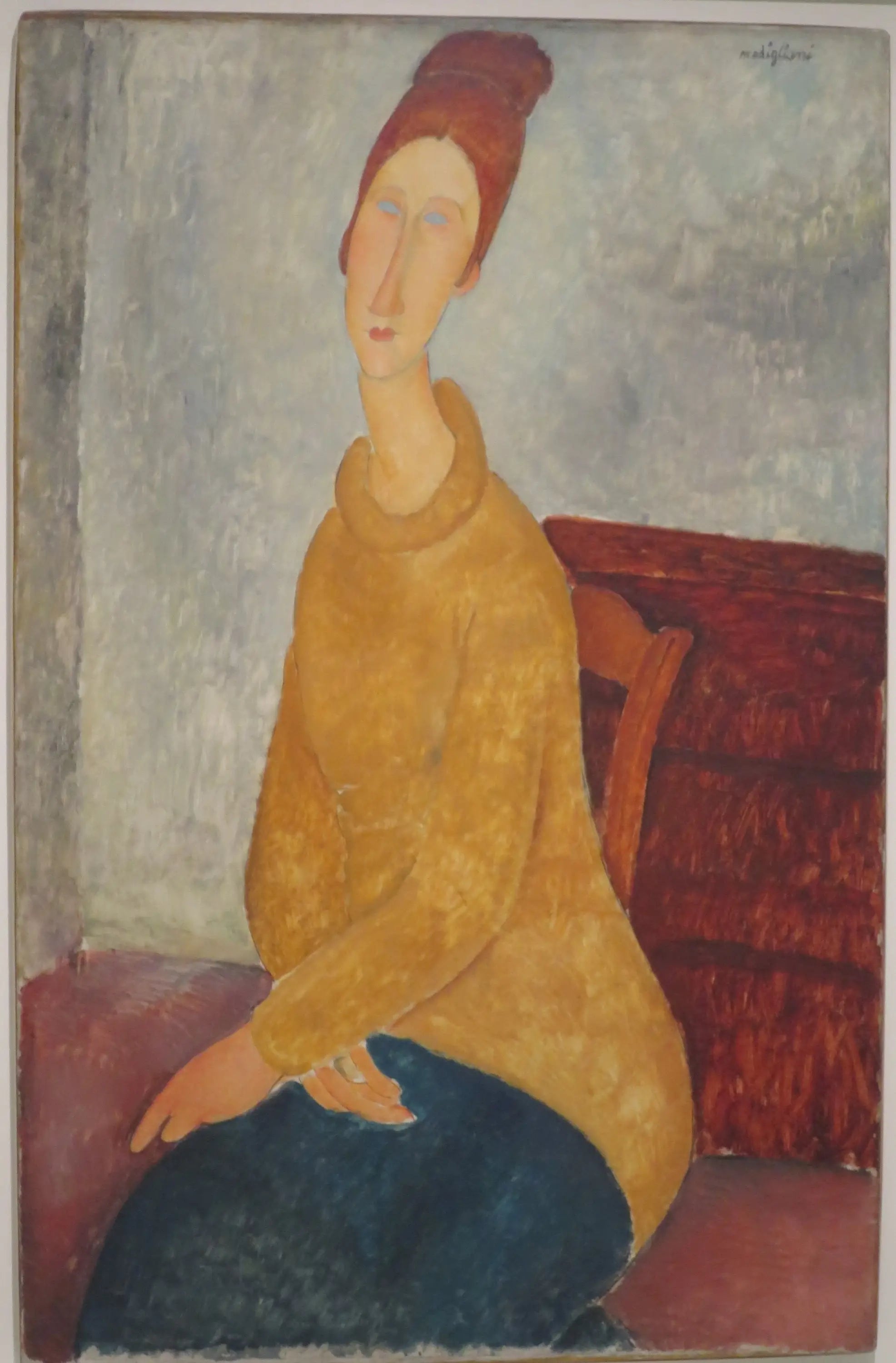 Le Pull jaune - Amedeo Modigliani image 1 tableau peint à l’huile sur toile