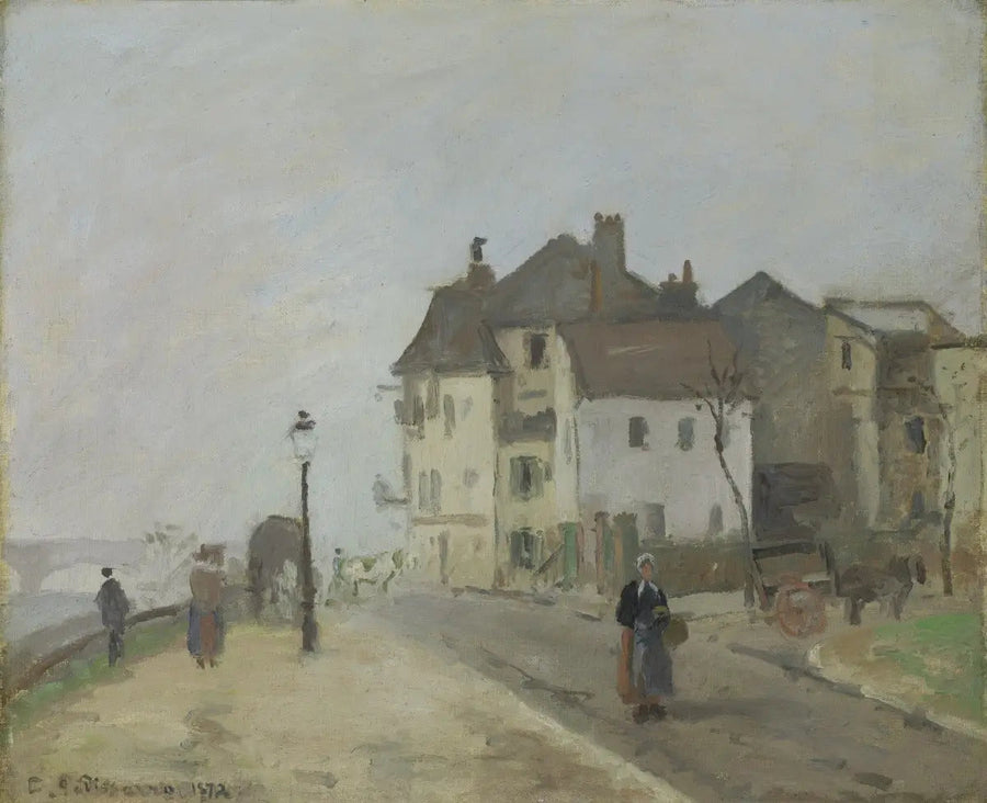 Le Quai du Pothuis à Pontoise - Camille Pissarro