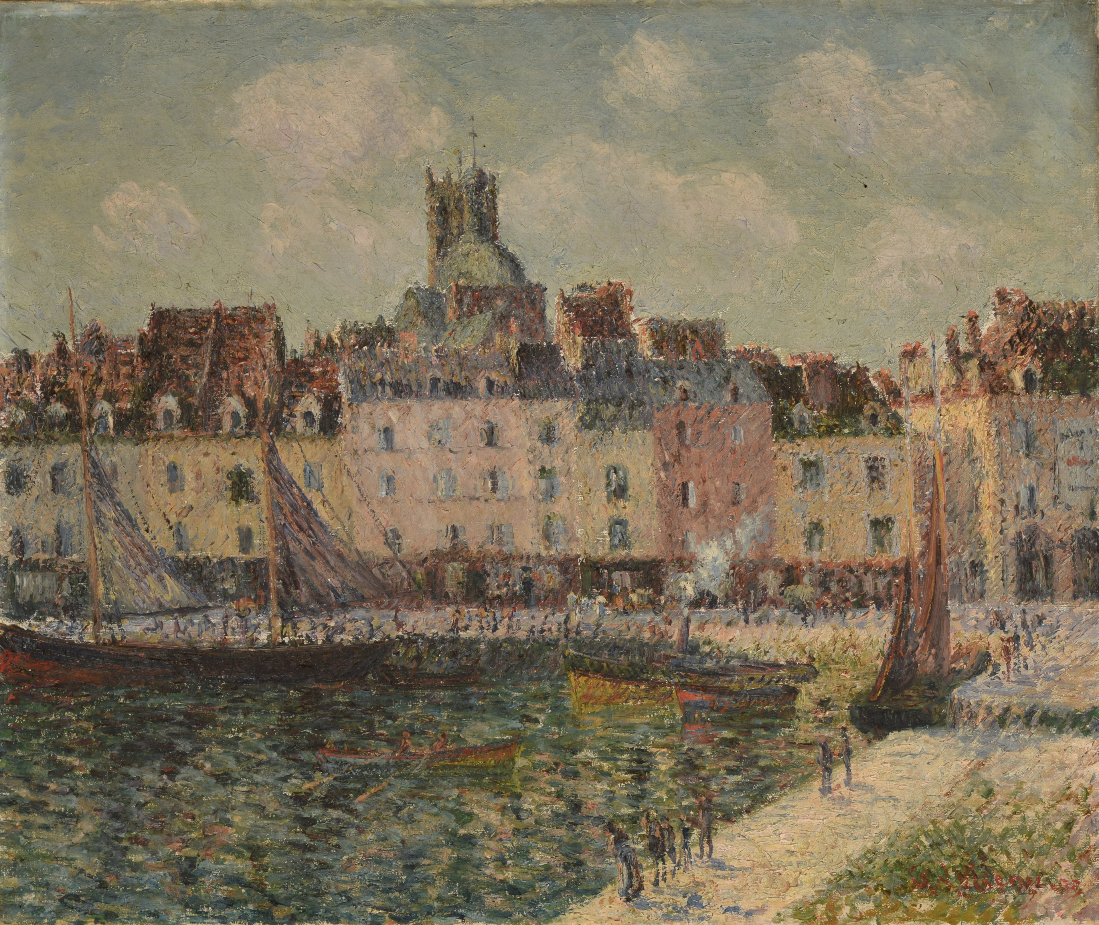 Le Quai Duquesne à Dieppe - Gustave Loiseau