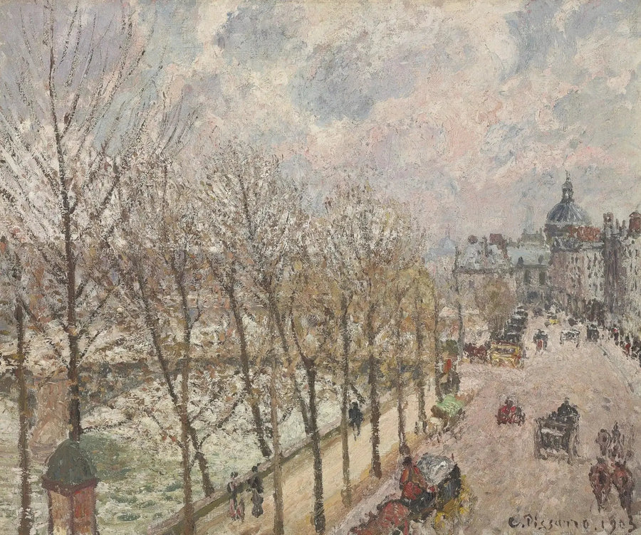 Le Quai Malaquais et l'institut, Printemps - Camille Pissarro
