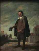 Le Queteur avec une crécelle à la main - David Teniers le Jeune