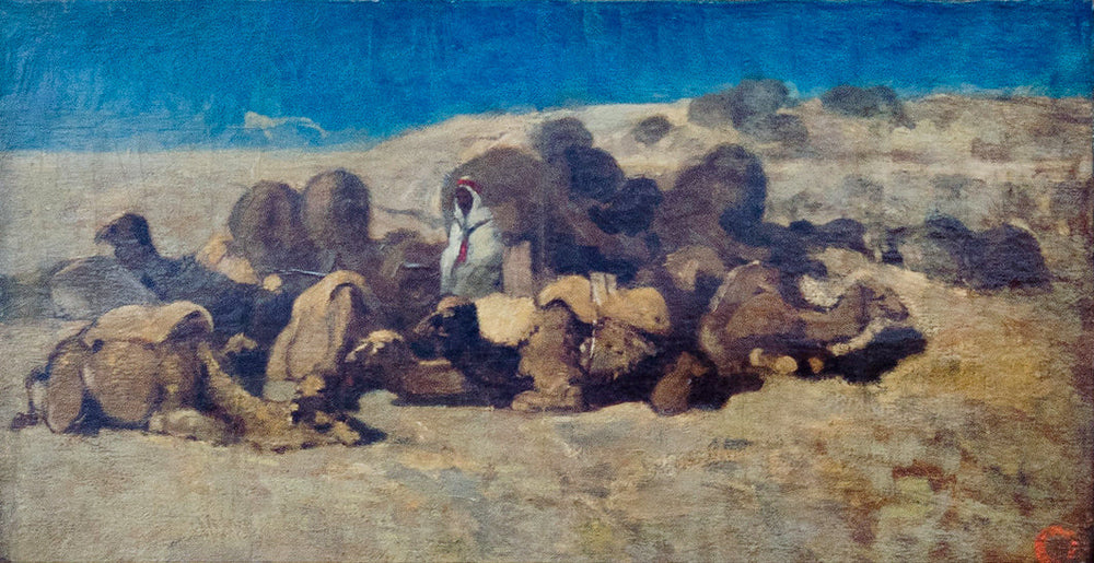 Le repos des chameaux - Eugène Fromentin image 1 reproduction réalisée par Alpha Reproduction