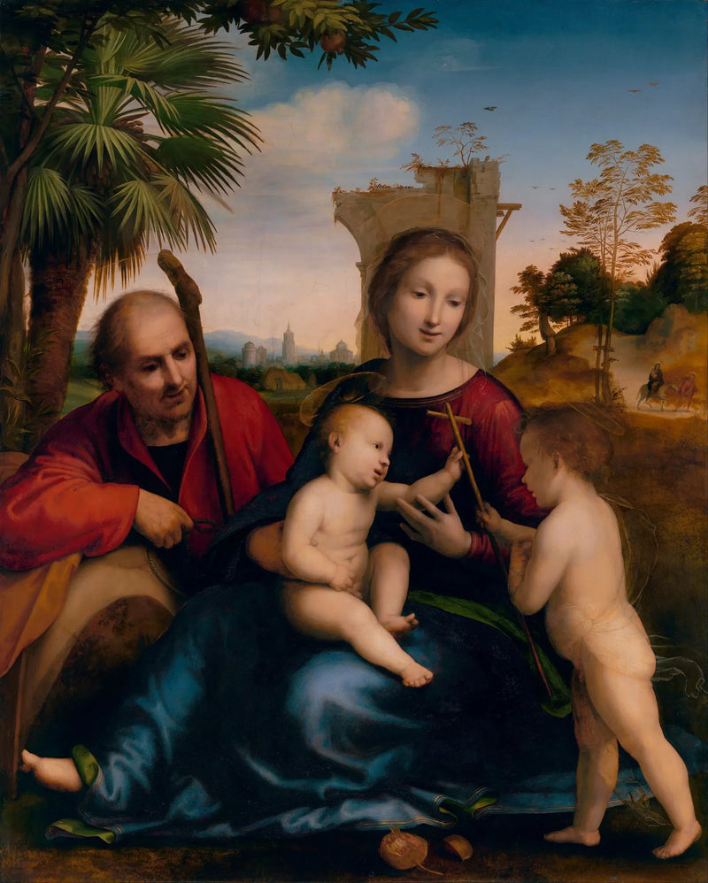Le repos pendant la fuite en Égypte avec saint Jean-Baptiste - Fra Bartolomeo