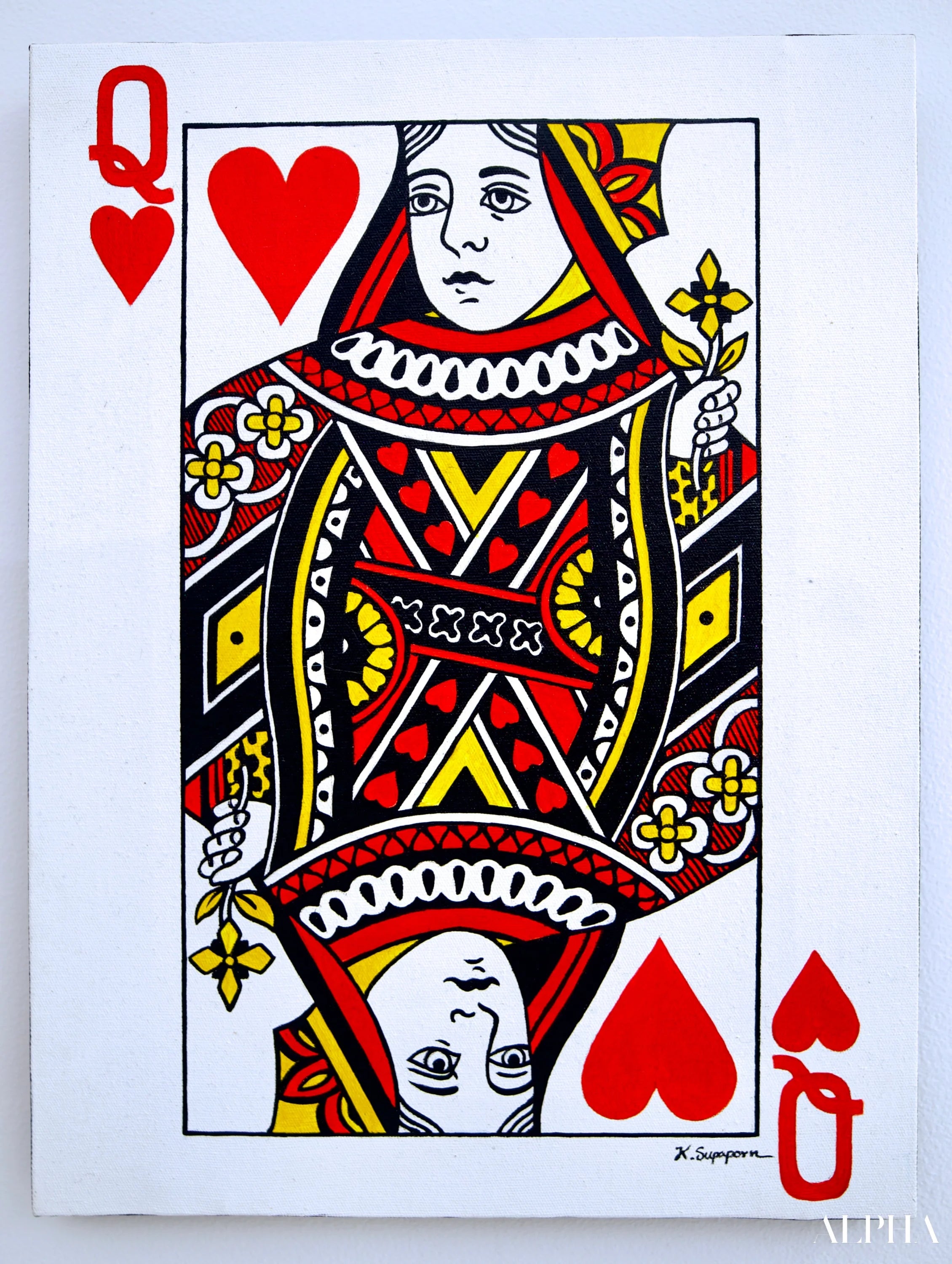 King and Queen of Hearts - Phichai | 30 x 40 cm (x2) Reproductions de tableaux à la peinture à l’huile