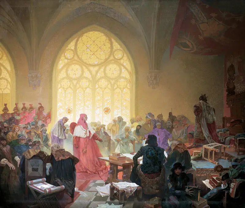 Le Roi hussite Jiří z Poděbrad - Alphonse Mucha