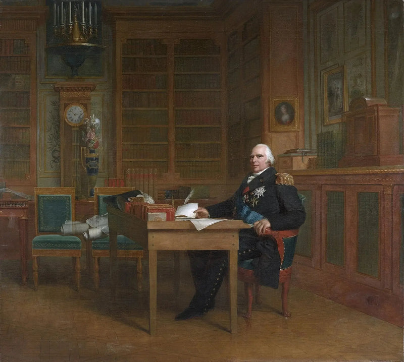 Le roi Louis XVIII dans son cabinet de travail des Tuileries - François Gérard