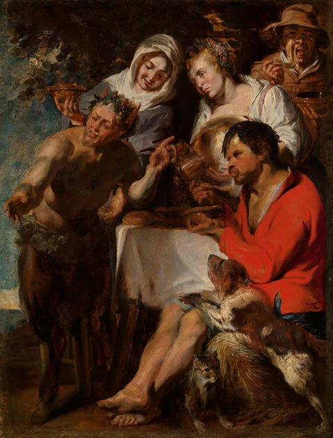 Le Satyre et le paysan - Jacob Jordaens