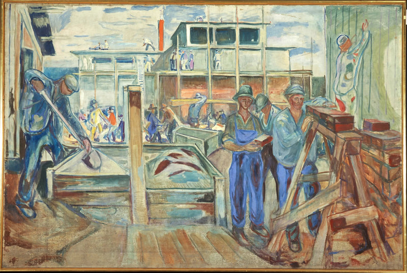 Le Studio d'hiver en construction - Edvard Munch