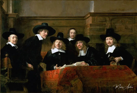 Le Syndic de la guilde des drapiers - Rembrandt van Rijn - Reproductions de tableaux et peintures haut de gamme