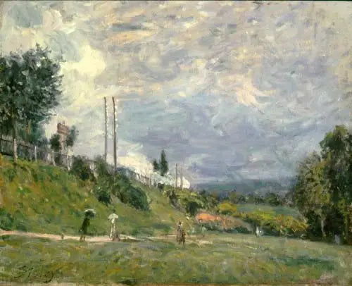 Le talus de chemin de fer à Sèvres - Alfred Sisley