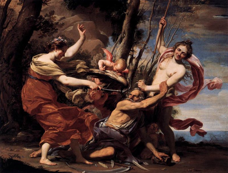 Le Temps vaincu par l'Amour, la Beauté et l'Espoir - Simon Vouet
