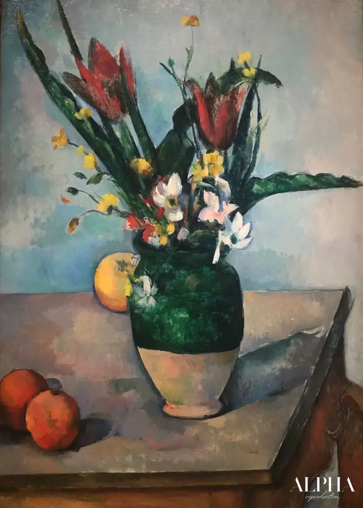 Le vase de tulipes - Paul Cézanne - Reproductions de tableaux et peintures haut de gamme