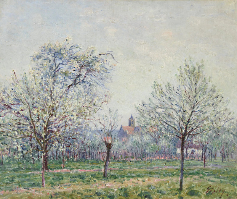Le verger à Moret-sur-Loing, printemps - Alfred Sisley