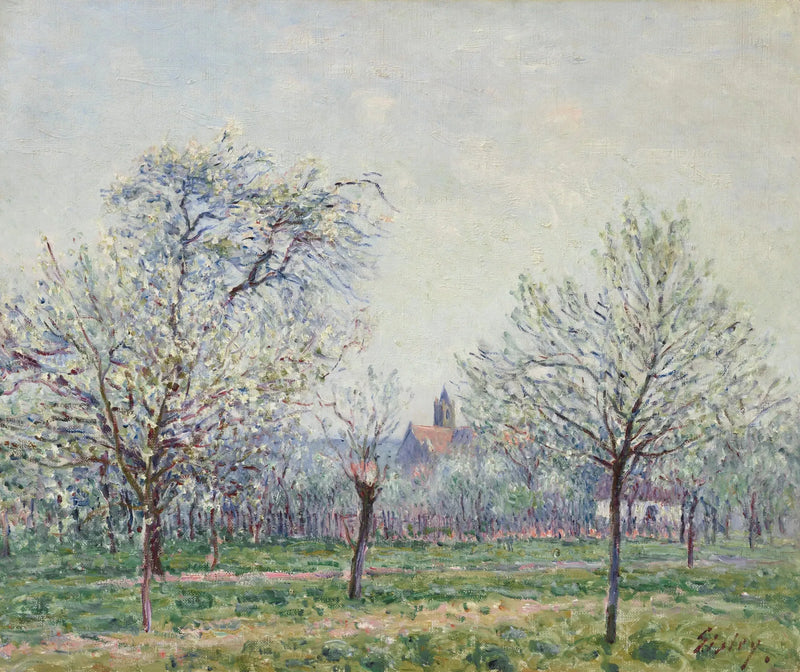 Le verger à Moret-sur-Loing, printemps - Alfred Sisley