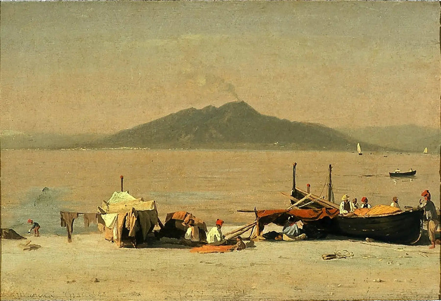 Le Vésuve depuis Marina Grande, Capri - Sanford Robinson Gifford