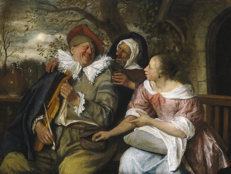 Le violoniste - Jan Steen image 1 copie de tableau peinte à la main