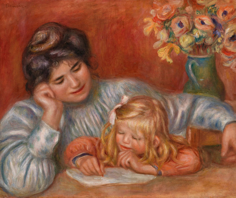 Leçon d'écriture (La Leçon d'écriture) - Pierre-Auguste Renoir