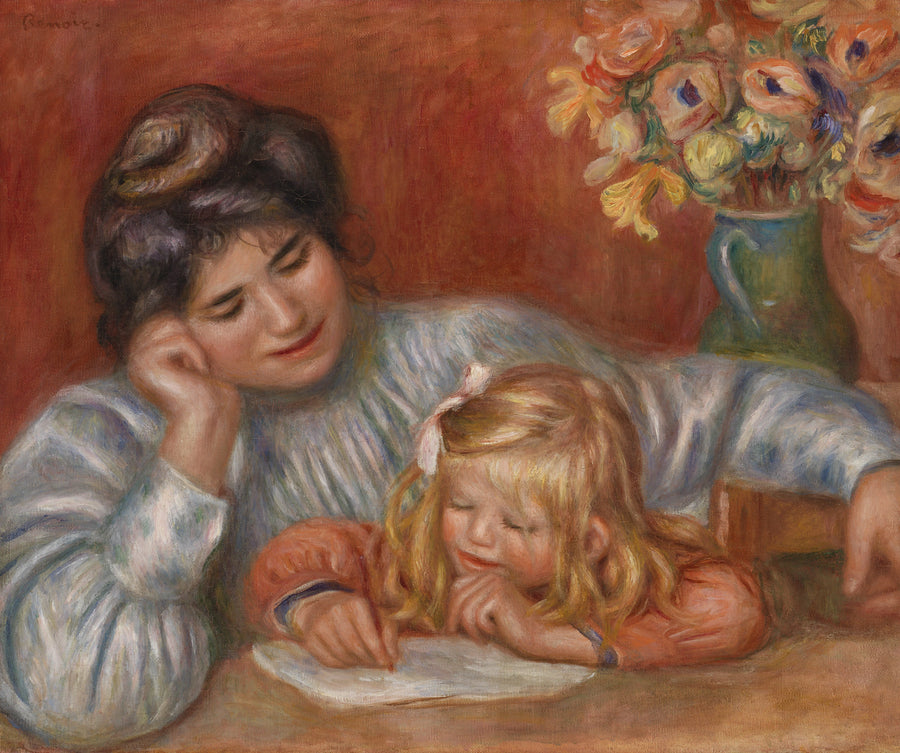 La Leçon d’écriture, vers 1905 – Pierre-Auguste Renoir