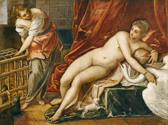 Léda et le Cygne - Jacopo Tintoretto image 1 reproduction artisanale de tableau