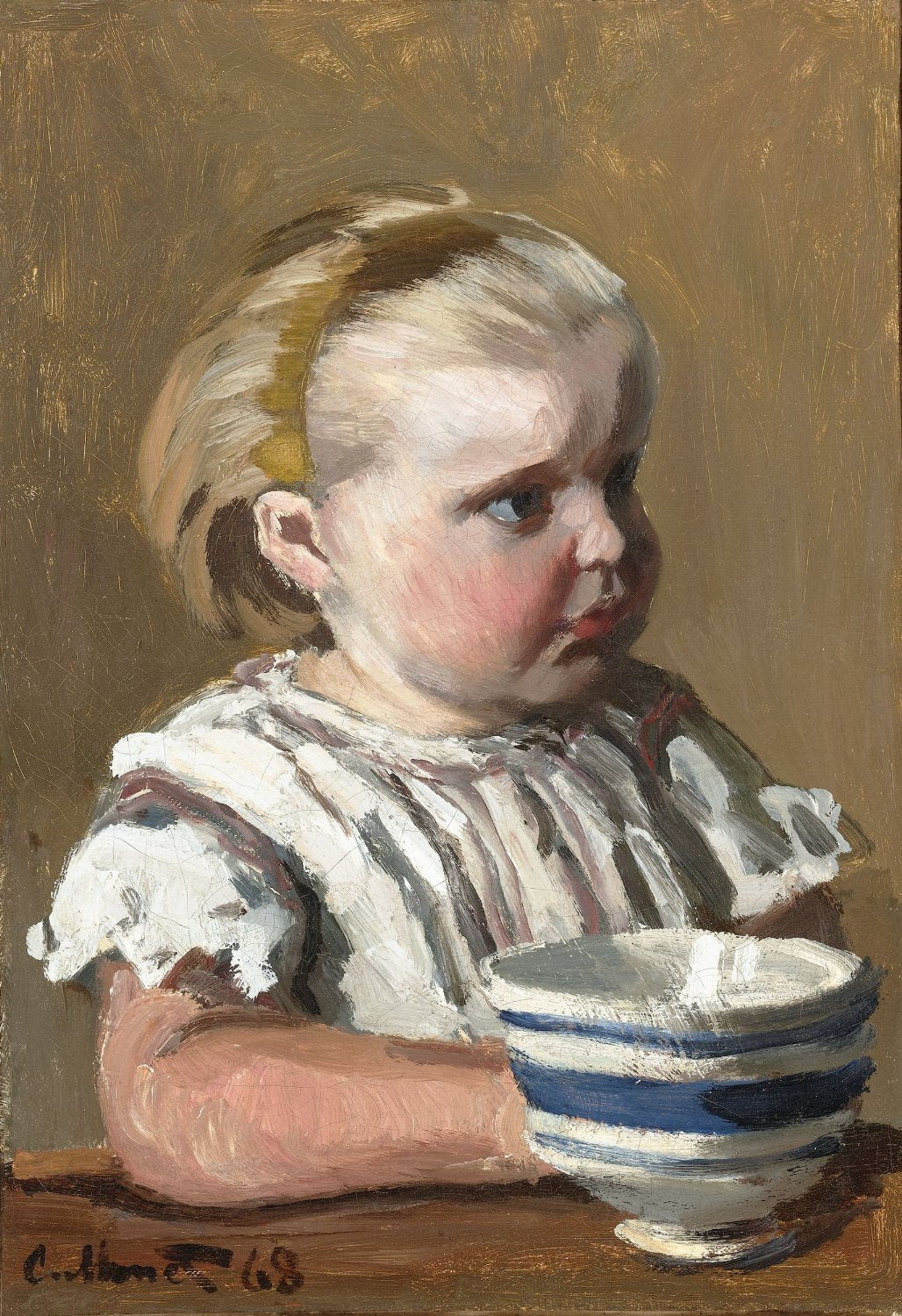 Reproduction du tableau « L'Enfant à la tasse, portrait de Jean Monet - Claude Monet » par Alpha Reproduction en peinture à l’huile