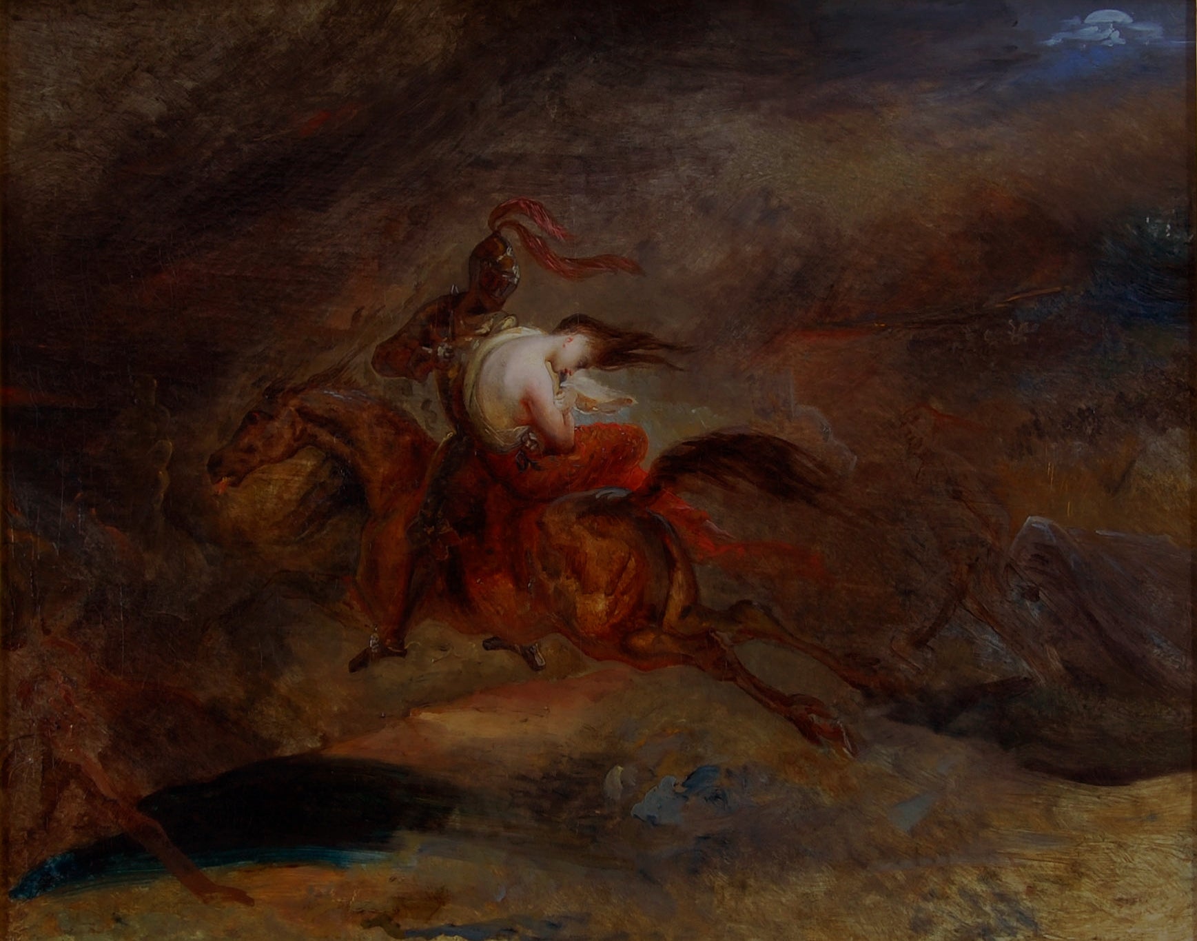 Lenore, de doden rijden snel - Ary Scheffer image 1 tableau peint à l’huile sur toile