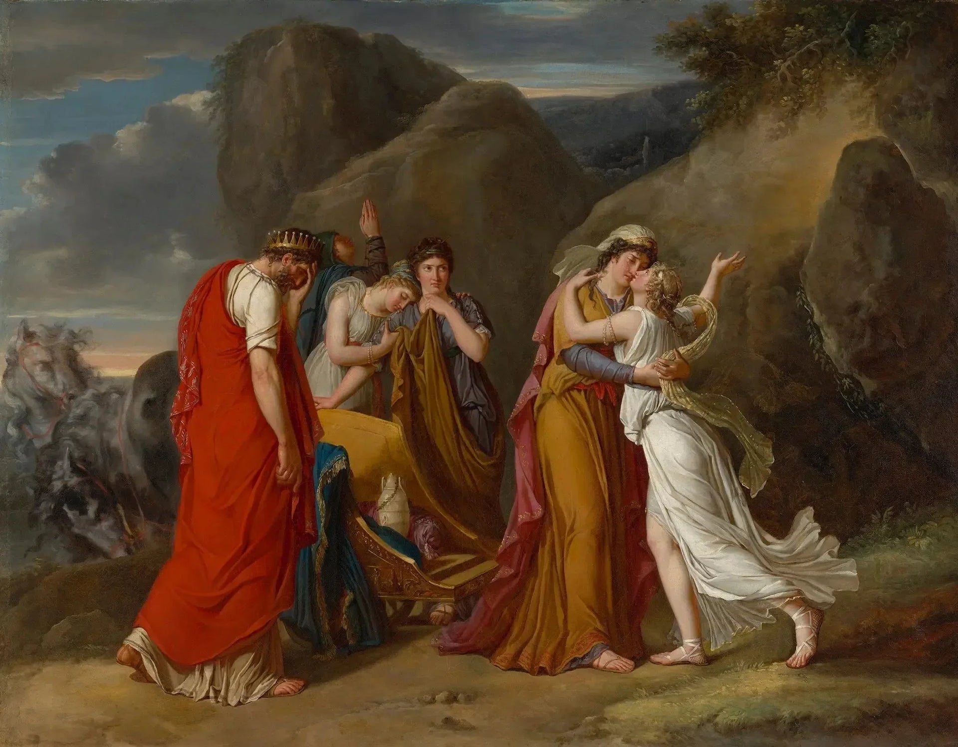 Les Adieux de Psyché à sa famille - Marie-Guillemine Benoist image 1 reproduction de peinture à l’huile