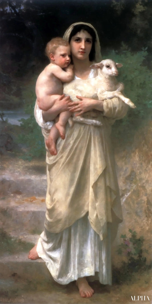 Les Agneaux - William Bouguereau - Reproductions de tableaux et peintures haut de gamme