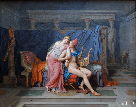 Les amours de Paris et d'Hélène - Jacques-Louis David - Reproductions de tableaux et peintures haut de gamme