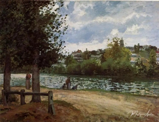 Les bords de l'Oise à pontoise - Camille Pissarro - Reproductions de tableaux et peintures haut de gamme