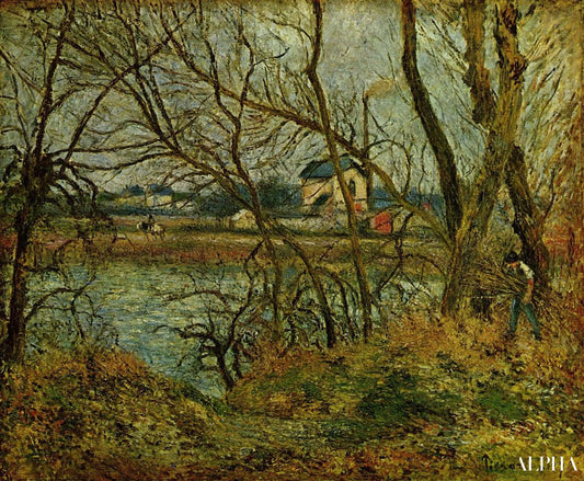 Les Bords de l'Oise près de Pontoise - Camille Pissarro - Reproductions de tableaux et peintures haut de gamme