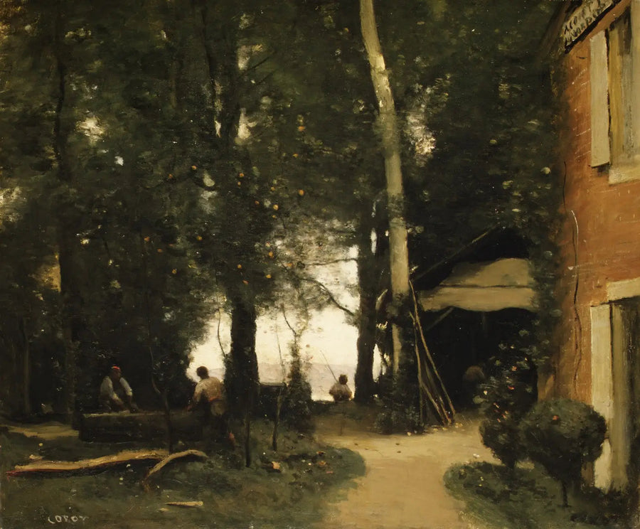 Les bords de Seine à Conflans - Jean-Baptiste Camille Corot