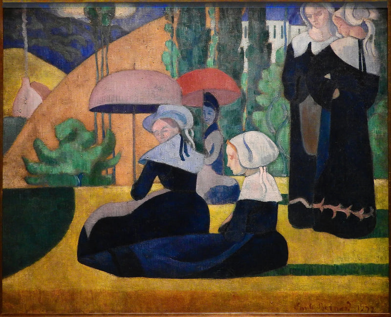 Les Bretonnes aux ombrelles - Émile Bernard