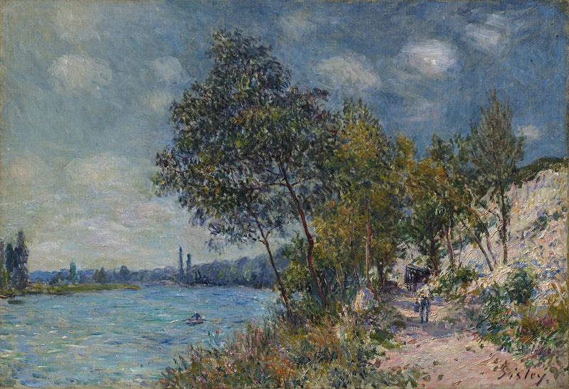 Les carrières de pierre de Veneux au soleil, matin - Alfred Sisley