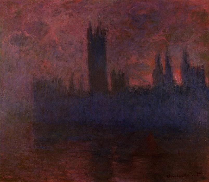 Les Chambres du Parlement, Symphonie à Rose - Claude Monet