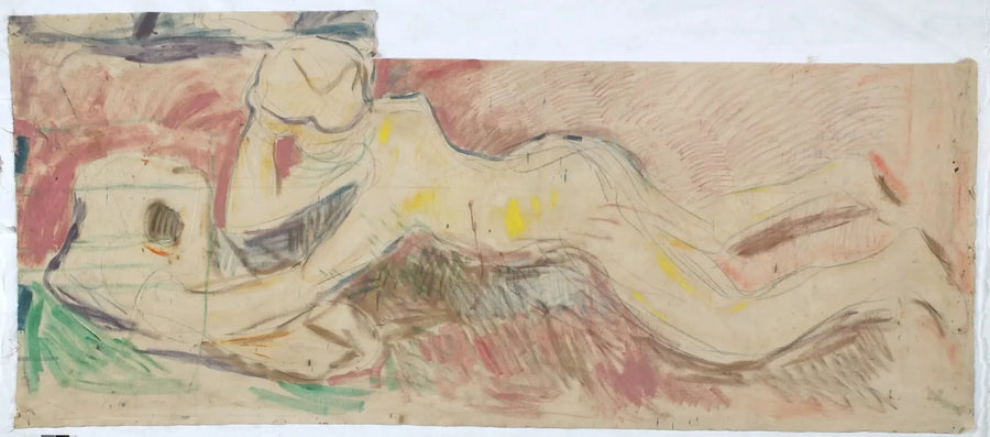 Les Chercheurs : garçon reposant sur son ventre - Edvard Munch